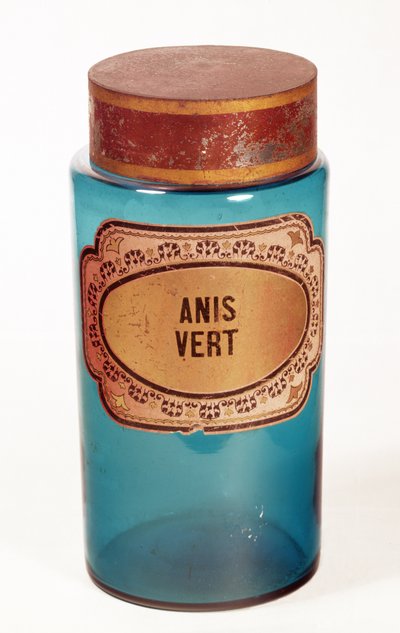 Drug Jar, with label for Anis Vert, c.1860 by English School